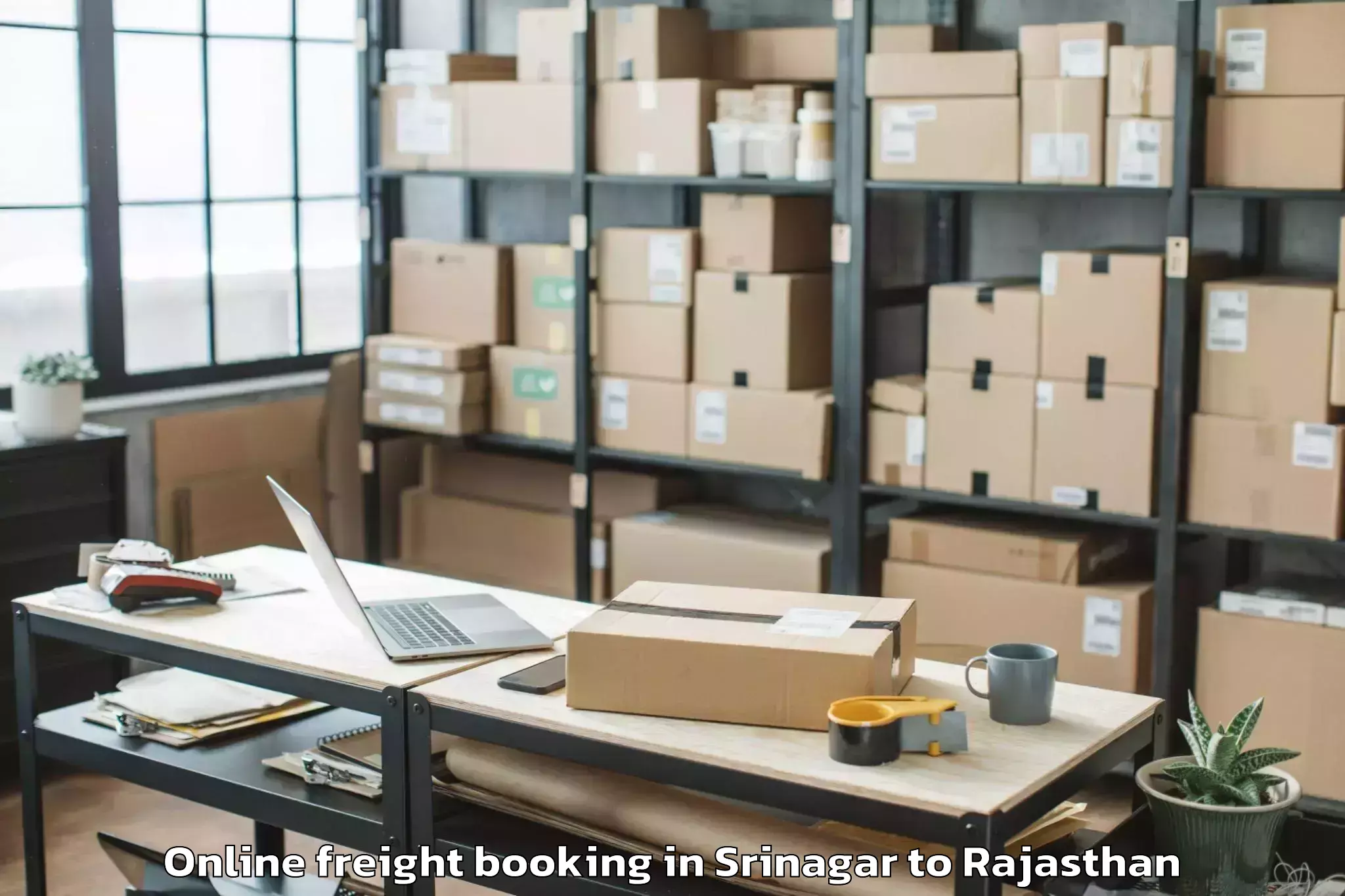 Comprehensive Srinagar to Lakheri Online Freight Booking